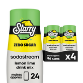 Sodastream STARRY® Lemon Lime Zero Sugar Drink Mix 4 Pack 440ml