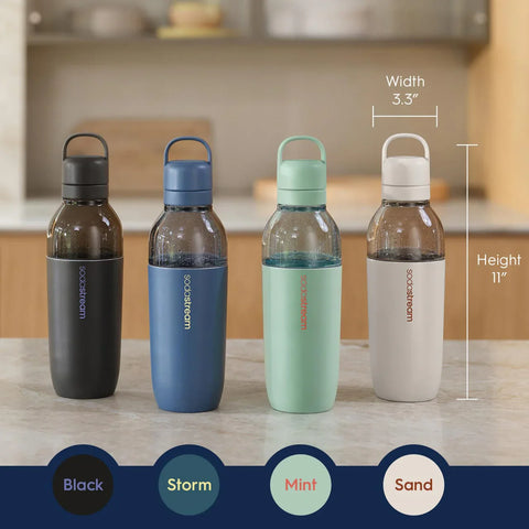 Sodastream Fizz & Go™ Easy Mix Insulated Stainless Steel Bottle Storm Blue 23.7 oz