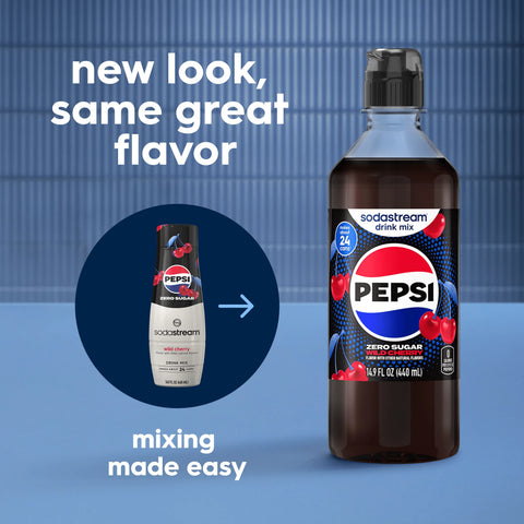 Sodastream Pepsi Wild Cherry Zero Sugar Drink Mix 440ml